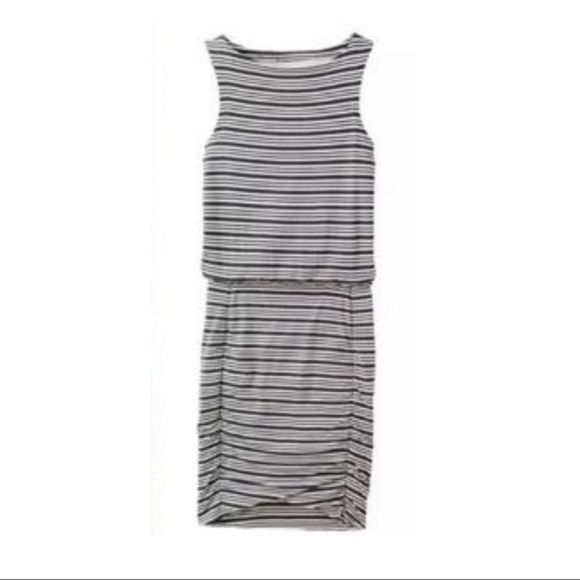 Athleta Westwood Sleeveless Stretch Cotton Striped Dress size Medium - Picture 4 of 7